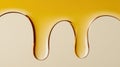 Close-up of golden honey dripping elegantly on a neutral background. Royalty Free Stock Photo