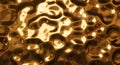 Close-up of golden metallic bubbles with reflective surface Royalty Free Stock Photo