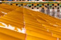 Close-up of the golden tiles rooftops of The Forbidden City,the former Chinese imperial palace from the Ming dynasty to the end of