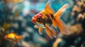 Close Up of Goldfish in Aquarium Royalty Free Stock Photo