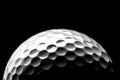 Close Up of Golf Ball, Isolated on Black Royalty Free Stock Photo