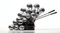 Close-up of golf clubs and ball Royalty Free Stock Photo