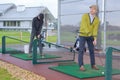 Close up golf training