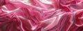 Close up of a gorgeous magenta satin fabric, resembling delicate petals Royalty Free Stock Photo