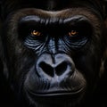 Close-up Gorilla Face: Vibrant Backlit Portrait Inspired By Mike Campau