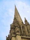 Close-up Gothic inspired church spire