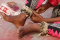 Close-up of a Gotipua dancer, Odisha, India