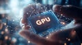 Close-Up of GPU Chip Held in Hand, Representing Advanced Graphics Processing Technology_9