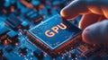 Close-Up of GPU Chip Held in Hand, Representing Advanced Graphics Processing Technology_7