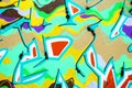 Close up of graffiti wall Royalty Free Stock Photo