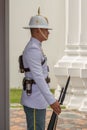 Close-up of Grand Palace guard with rifle