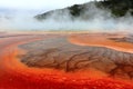 Close up of Grand Prismatic Spring, Yellowstone National Park, Wyoming Royalty Free Stock Photo