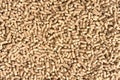 A close up of granulated animal food texture