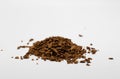 Close-up of granules of granulated instant coffee Royalty Free Stock Photo