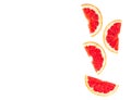 Close up grapefruit slice isolated on white background,friut con Royalty Free Stock Photo