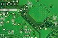 Close up of graphics card circuits background Royalty Free Stock Photo