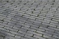 Close up of a gray brick road with continuity Royalty Free Stock Photo