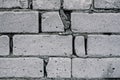 Close up of gray brick wall fragment for background