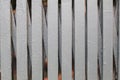 Close up gray folding sliding door. Texture, surface and background of old steel door. Royalty Free Stock Photo