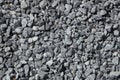 Close-up of a gray gravel background of a mineral mulch Royalty Free Stock Photo