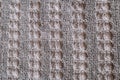 Close up of gray knitted wool texture Royalty Free Stock Photo