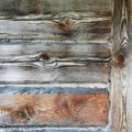 Close up of gray wooden fence panels Royalty Free Stock Photo