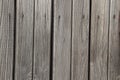 Close up of gray wooden fence panels. Background of old boards Royalty Free Stock Photo