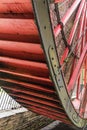 Close-up of the Great Laxey Wheel on the Isle of Man Royalty Free Stock Photo