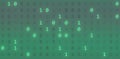 close up of green binary code background texture 3d render illustration technology modern futuristic concept Royalty Free Stock Photo