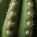 Areoles. The cactus surface is smooth and exhibits small speck Royalty Free Stock Photo