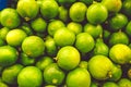 Close-up Green fresh green limes,Group of green limes,limes background Royalty Free Stock Photo