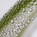 The droplets vary in size creating a textured pattern across the surface Royalty Free Stock Photo
