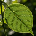 Background is softly blurred, emphasizing the leaf s prominent position Royalty Free Stock Photo