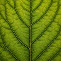 Close-up of a green leaf showing Royalty Free Stock Photo