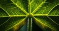Close-Up of Green Leaf Veins Texture Macro Photography Royalty Free Stock Photo