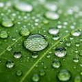 Clarity of the water droplets showcasing surface tension and the natural Royalty Free Stock Photo