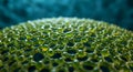 Close up of a green microscopic molecular lattice Royalty Free Stock Photo