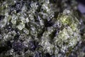 Close up on a green olivine mineral