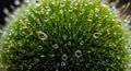 Close-up of a green plant covered Royalty Free Stock Photo