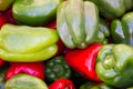 Close up on green and red bell peppers Royalty Free Stock Photo