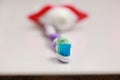 Toothpaste brush and tube