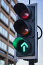 Close Up of a Green Traffic Light Royalty Free Stock Photo