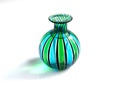 Close-up of green vase isolated on white background Royalty Free Stock Photo