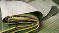 Close up of green vegetables on a cutting board Royalty Free Stock Photo