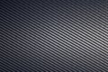 Close up of grey diagonal oriented woven carbon fibre sheet surface. Royalty Free Stock Photo