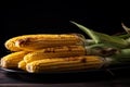 Close up of grilled corn, created with Generative AI technology.