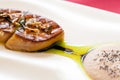 Close up of grilled foie gras. Royalty Free Stock Photo