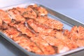 Close up.grilled red fish fillet.healthy nutrition concept