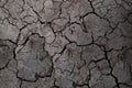 Close up of ground cracked, dry soil reaction effect Royalty Free Stock Photo