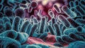 A close up of a group of bacteria and viruses, AI Royalty Free Stock Photo